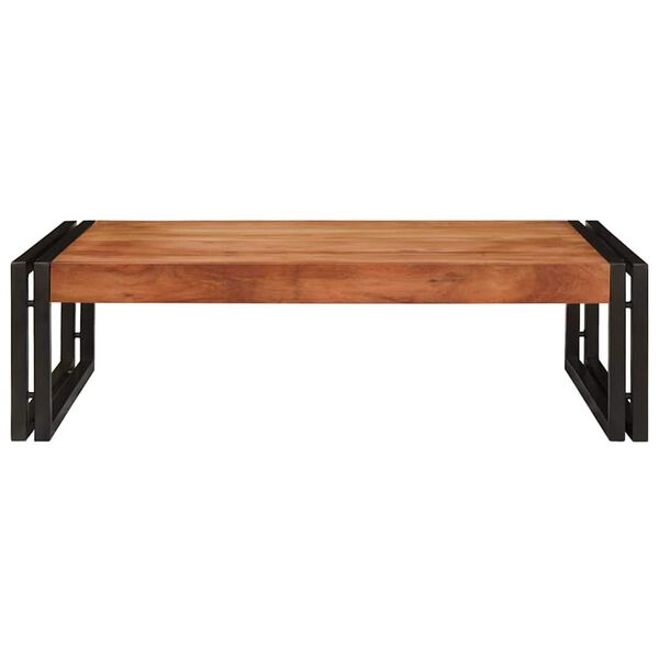 vidaXL Badrumshylla med hylla Brun 80 x 50 x 23 cm Massivt Akaciatr&auml;