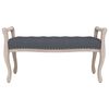 vidaXL Bänk mörkgrå 110x45x60 cm sammet