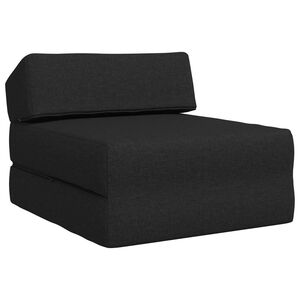 vidaXL F&auml;llbar Soffbed Svart 60 x 70 x 41 cm Tyg