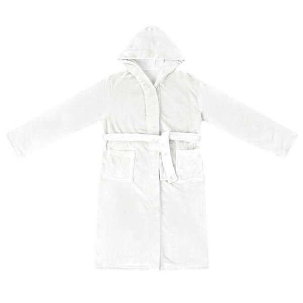 vidaXL Badr&auml;kt Hoodie Vit xxxl Flanell