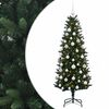 vidaXL Konstgjord julgran med kulor 120 cm 150 LED-lampor Varmvit