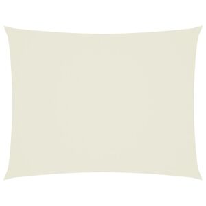 vidaXL Solsegel oxfordtyg rektangul&auml;rt 3x4 m gr&auml;ddvit