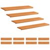 vidaXL Trapstegsmattor 12 st 110 x 25 x 2 cm Ljusbrun Massivt boktr&auml;