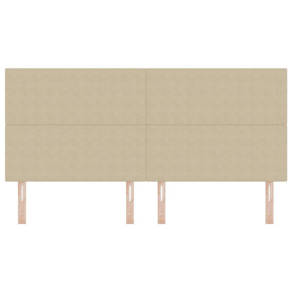 vidaXL Huvudgavel Ljust gr&ouml;ngr&aring; 200 cm Kordread tyg