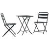 vidaXL Tr&auml;dg&aring;rds Bistro Set 3 st Antracit St&aring;l