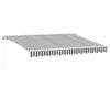 vidaXL Markis manuellt inf&auml;llbar med LEDs antracit och vit 350x250 cm