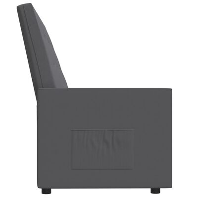 vidaXL 3-sits reclinerfåtölj ljusgrå tyg