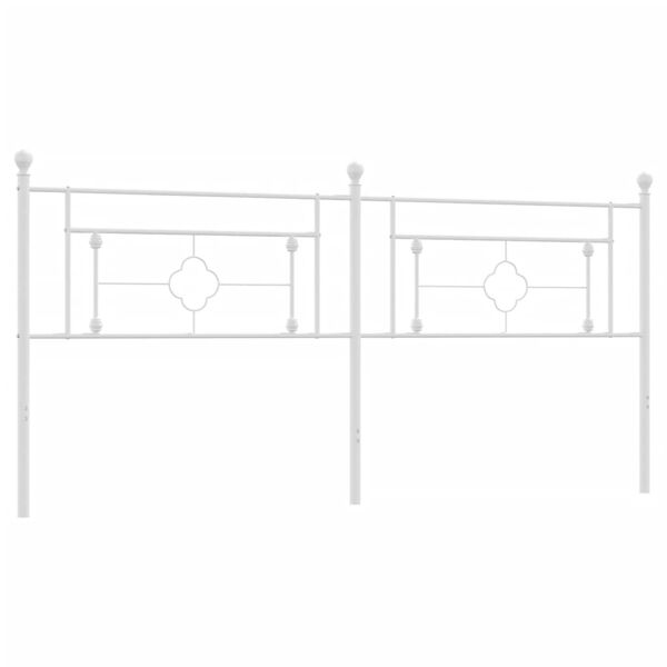 vidaXL Ers&auml;ttningsgavel metall vit 200 cm