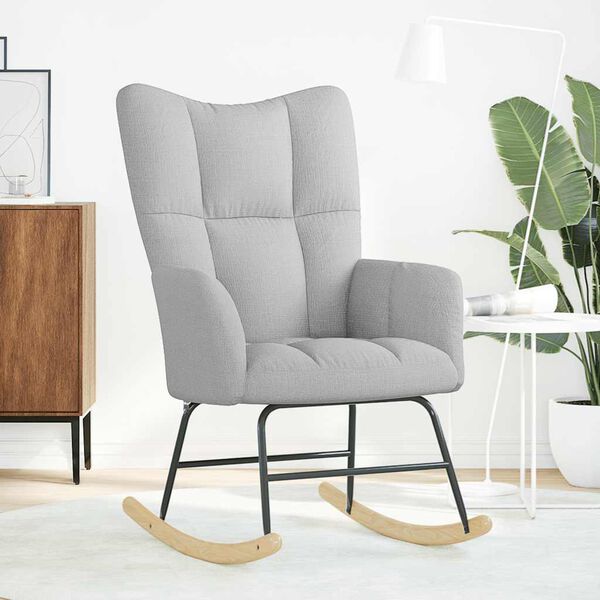 vidaXL Gungstol molngr&aring; tyg