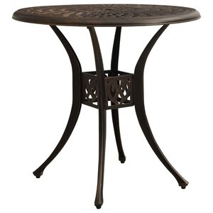 vidaXL Tr&auml;dg&aring;rdsbord brons 78x78x72 cm gjuten aluminium