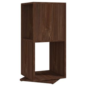 vidaXL Roterande hylla brun ek 34,5x34,5x75,5 cm konstruerat tr&auml;