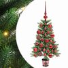 vidaXL Julgran med 150 LED-lampor med stativ Gr&ouml;n 90 cm PE
