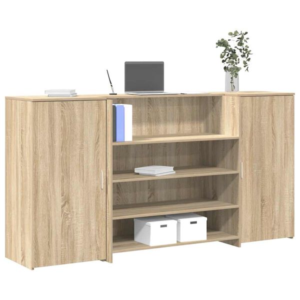 vidaXL Receptionsdisk sonoma-ek 200x50x103,5 cm konstruerat tr&auml;