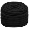 vidaXL M&aring;ngsidigt bruksrep 25 mm 50 m Svart Polyester