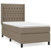 vidaXL Rams&auml;ng med madrass taupe 100x200 cm tyg