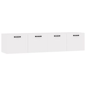 vidaXL V&auml;ggsk&aring;p 2 st vit 60x36,5x35 cm konstruerat tr&auml;