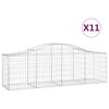 vidaXL Gabioner b&aring;gformade 11 st 200x50x60/80 cm galvaniserat j&auml;rn