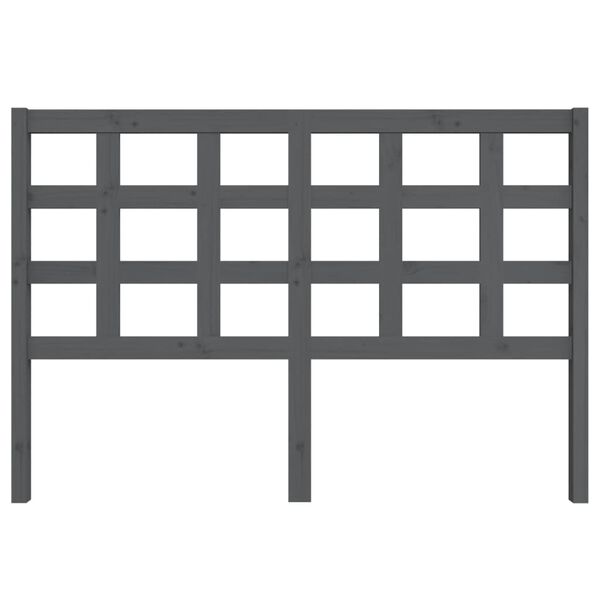 vidaXL S&auml;nggavel gr&aring; 145,5x4x100 cm massiv furu