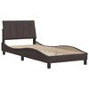 vidaXL Bed Frame without Mattress "Hanko" Dark Brown 80x200 cm Fabric