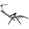 vidaXL Hopfällbar solstol textilen grå