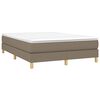 vidaXL Boxspring-sängram taupe 140x190 cm tyg