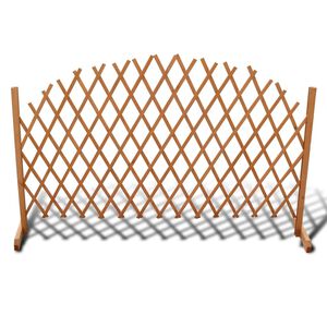 vidaXL Spalj&eacute;staket massivt tr&auml; 180 x 100 cm