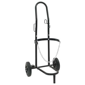 vidaXL Handvagn Svart och R&ouml;d 49 x 49 x 101 cm St&aring;l