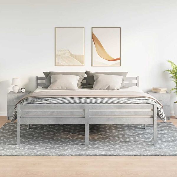 vidaXL Sängbord 2 st med 2 lådor betonggrå 40x36x50 cm