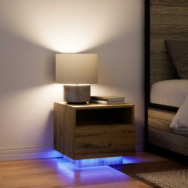 vidaXL Nattduksbord Artisan Ek 40 x 39 x 37 cm Konstruerat tr&auml;