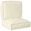 vidaXL Pallkuddset Oxford Tyg Gr&auml;ddvit 50 x 50 x 12 cm