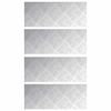 vidaXL Trappsteg 4 st 50 x 20 cm Silver Aluminium Rektangul&auml;r
