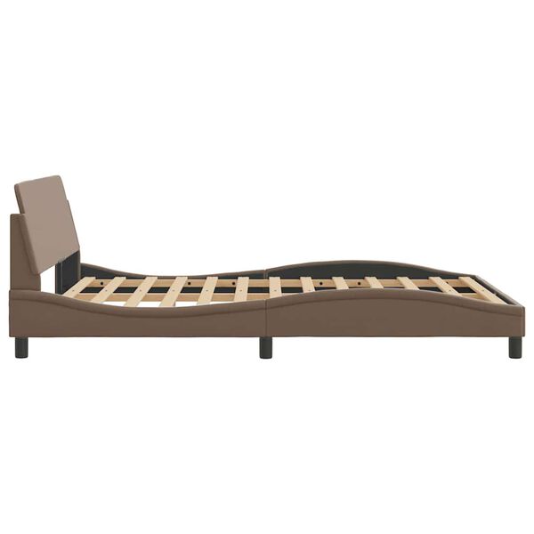 vidaXL Bed Frame "Dover" Cappuccino 120x200 cm Faux Leather
