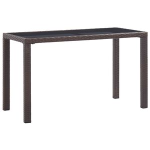 vidaXL Tr&auml;dg&aring;rdsbord brun 123x60x74 cm konstrotting