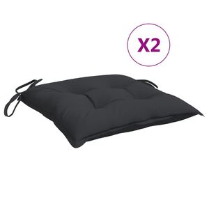 vidaXL Palldynor 2 st svart 50x50x7 cm oxfordtyg