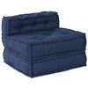 vidaXL Modulär soffa 3 pcs Indigo tyg
