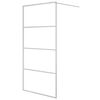 vidaXL Duschv&auml;gg silver 100x195 cm klart ESG-glas