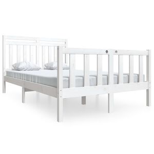 vidaXL S&auml;ngram massiv furu 135x190 cm vit