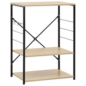 vidaXL Hylla f&ouml;r mikrov&aring;gsugn svart&ek 60x39,6x79,5 cm konstruerat tr&auml;
