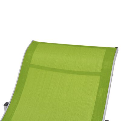 vidaXL Hopfällbara solsängar 2 st grön textilene