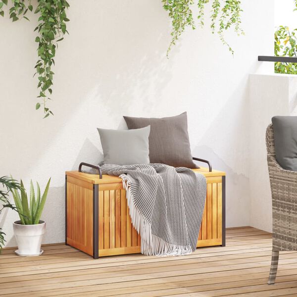 vidaXL Dynbox f&ouml;r tr&auml;dg&aring;rden 85x45x45/53 cm massiv akacia och st&aring;l