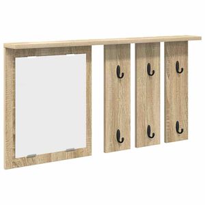 vidaXL V&auml;ggmonterad Kl&auml;dh&auml;ngare V&auml;ggmonterat Sonoma ek 85 x 10 x 45 cm