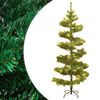 vidaXL Belyst plastgran med fot gr&ouml;n 150 cm PVC