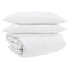 vidaXL T&auml;ckeset med kudde 3 pcs Vit Dunfj&auml;der