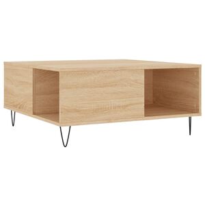 vidaXL Soffbord sonoma-ek 80x80x36,5 cm konstruerat tr&auml;