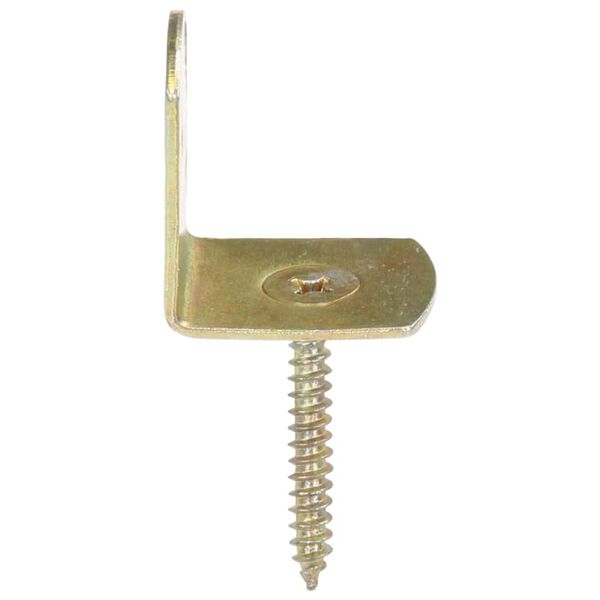 vidaXL L-beslag till staketpanel 24 st galvaniserad metall