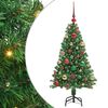 vidaXL Julgran med LED-belysning 120 cm 150 LED-lampor Varmvit
