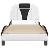 vidaXL Bed Frame "Viana" with LED without Mattress White and Black 90x200 cm