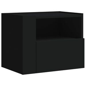 vidaXL V&auml;ggmonterade s&auml;ngbord svart 45x30x35 cm