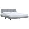 vidaXL Bed Frame without Mattress "Hanko" Light Grey 180x200 cm Fabric