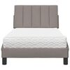 vidaXL Bed with Mattress "Hanko" Taupe 90x200 cm Fabric